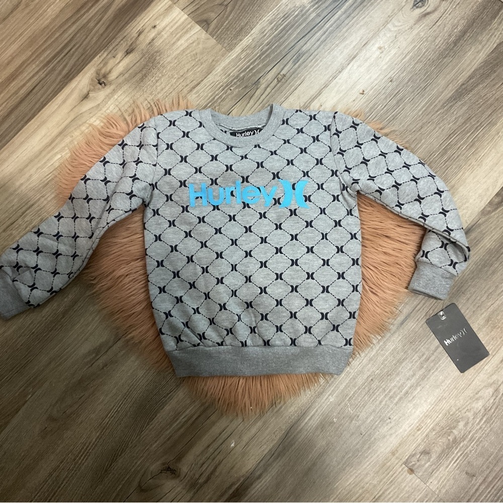 HURLEY Gray Monogram Sweatshirt Size 3T NWT